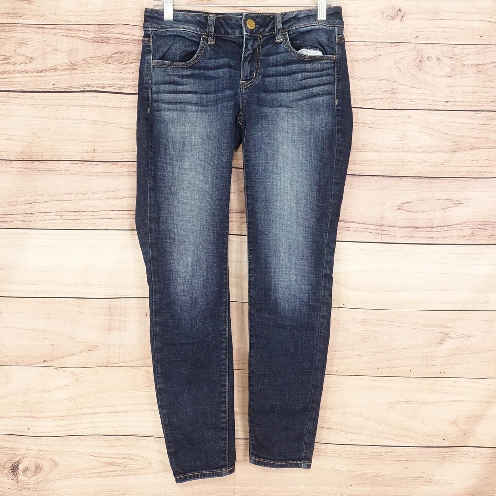 American Eagle Outfitters Jegging Jeans Womens 4 Short Blue Stretch 29x27 Denim
